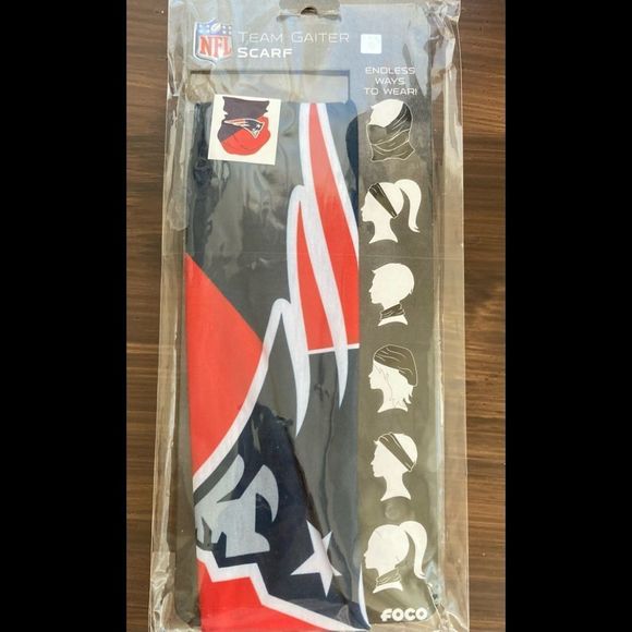 New England Patriots Neck Gaiter Scarf NFL official Face mask Head Cover Logo - Picture 2 of 4